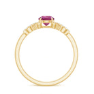 Solitaire Pink Tourmaline Infinity Promise Ring with Diamond AAA - Rosec Jewels