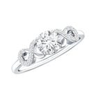 Certified Round Moissanite Infinity Promise Ring for Her D-VS1 - Rosec Jewels