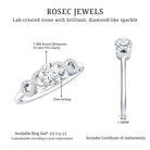 Certified Round Moissanite Infinity Promise Ring for Her D-VS1 - Rosec Jewels