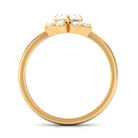 1.25 CT Moonstone and Diamond Floral Engagement Ring AAA - Rosec Jewels