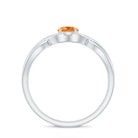 Certified Real Citrine Infinity Promise Ring with AAA - Rosec Jewels