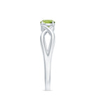 Rosec Jewels-Natural Half Carat Peridot Promise Ring with Crossover Shank