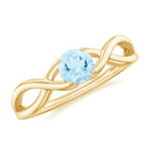 Rosec Jewels-Solitaire Aquamarine Infinity Promise Ring