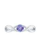 Rosec Jewels-Genuine Tanzanite Promise Ring with Crossover Shank