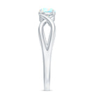 Natural Ethiopian Rainbow Opal Promise Ring with Crossover Shank AAA - Rosec Jewels