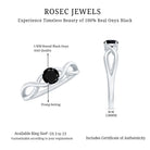Rosec Jewels-Solitaire Black Onyx Infinity Promise Ring for Women