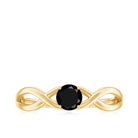 Rosec Jewels-Solitaire Black Onyx Infinity Promise Ring for Women