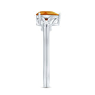 Certified Real Citrine Pear Shaped Engagement Ring with Diamond AAA - Rosec Jewels