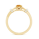 Certified Real Citrine Pear Shaped Engagement Ring with Diamond AAA - Rosec Jewels