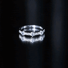 Rosec Jewels-Real Aquamarine and Diamond Half Eternity Ring