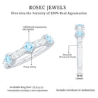 Rosec Jewels-Real Aquamarine and Diamond Half Eternity Ring