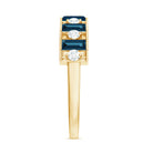 Baguette London Blue Topaz Eternity Anniversary Band with Diamond AAA - Rosec Jewels