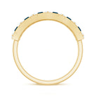 Baguette London Blue Topaz Eternity Anniversary Band with Diamond AAA - Rosec Jewels