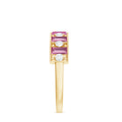 Alternate Pink Tourmaline and Diamond Half Eternity Ring AAA - Rosec Jewels