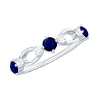 Rosec Jewels-Natural Blue Sapphire Promise Ring with Diamond