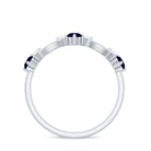 Rosec Jewels-Natural Blue Sapphire Promise Ring with Diamond