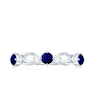 Rosec Jewels-Natural Blue Sapphire Promise Ring with Diamond