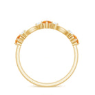 Rosec Jewels-Natural Citrine Half Eternity Ring with Diamond