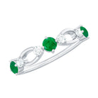 Rosec Jewels-Natural Emerald Diamond Infinity Anniversary Ring