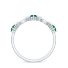 Rosec Jewels-Natural Emerald Diamond Infinity Anniversary Ring