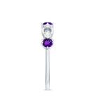 Rosec Jewels-Natural Amethyst Diamond Promise Ring for Women