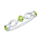 Rosec Jewels-Minimal Peridot Promise Ring with Diamond