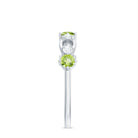 Rosec Jewels-Minimal Peridot Promise Ring with Diamond