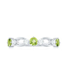Rosec Jewels-Minimal Peridot Promise Ring with Diamond