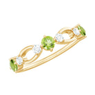 Rosec Jewels-Minimal Peridot Promise Ring with Diamond