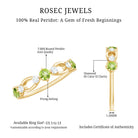 Rosec Jewels-Minimal Peridot Promise Ring with Diamond