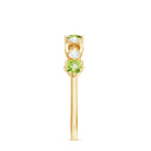 Rosec Jewels-Minimal Peridot Promise Ring with Diamond