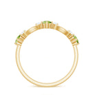 Rosec Jewels-Minimal Peridot Promise Ring with Diamond