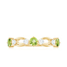 Rosec Jewels-Minimal Peridot Promise Ring with Diamond