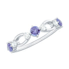 Rosec Jewels-Natural Tanzanite Diamond Ring for Promise