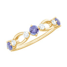Rosec Jewels-Natural Tanzanite Diamond Ring for Promise