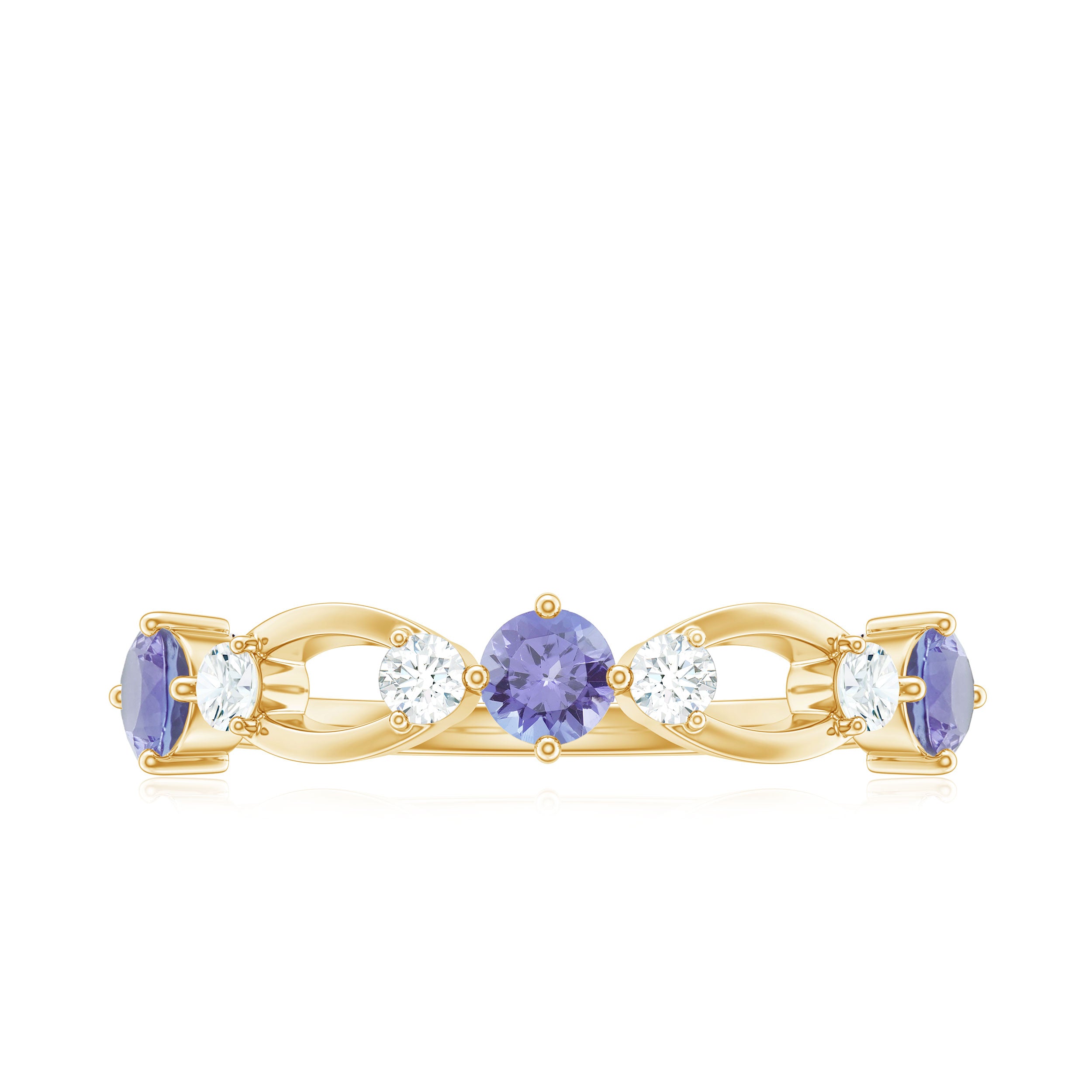 Rosec Jewels-Natural Tanzanite Diamond Ring for Promise