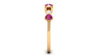 Rosec Jewels-Pink Tourmaline and Diamond Minimal Eternity Anniversary Band Ring