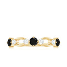 Certified Real Black Spinel Diamond Promise Ring for Her AAA - Rosec Jewels
