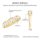 Moonstone and Diamond Wedding Anniversary Ring AAA - Rosec Jewels