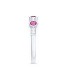 Rosec Jewels-Pink Tourmaline and Diamond Minimal Half Eternity Band Ring