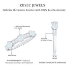 Rosec Jewels-Minimal Half Eternity Ring with Moonstone and Diamond