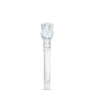 Rosec Jewels-Minimal Half Eternity Ring with Moonstone and Diamond