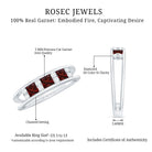 Rosec Jewels-Natural Princess Cut Garnet Diamond Wedding Band