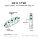 Rosec Jewels-Designer Emerald Diamond Wedding Band Ring with Certificate