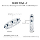 Rosec Jewels-Natural Blue Sapphire Infinity Wedding Band with Diamond