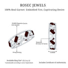 Rosec Jewels-Certified Real Garnet Diamond Wide Eternity Band