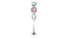 Pink Tourmaline and Diamond Eternity Wedding Band AAA - Rosec Jewels
