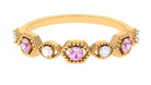 Pink Tourmaline and Diamond Eternity Wedding Band AAA - Rosec Jewels
