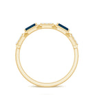 Rosec Jewels-Natural London Blue Topaz Designer Eternity Band with Diamond