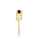Rosec Jewels-Genuine Baguette Garnet Diamond Wedding Band Ring